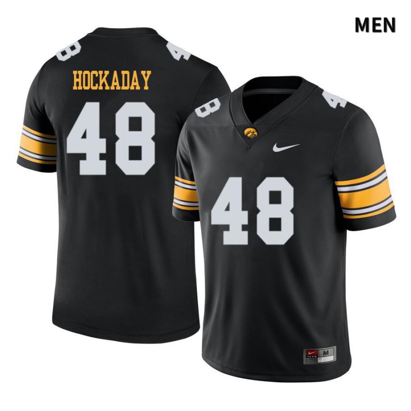 Men's Iowa Hawkeyes NCAA #48 Jack Hockaday Black Authentic Nike Alumni Stitched College Football Jersey MD34D74LY